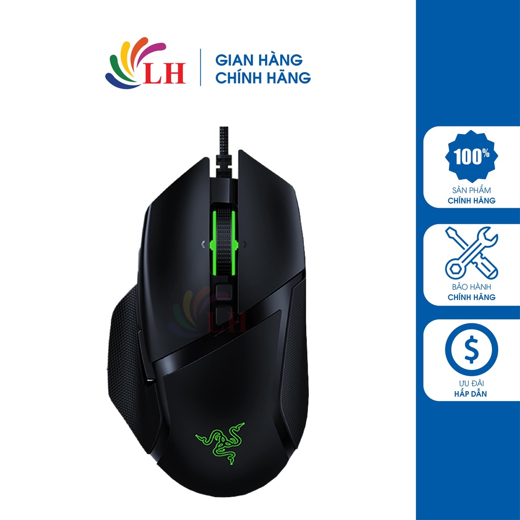 Chuột có dây Gaming Razer Basilisk V3 RZ01-04000100-R3M1 - Hàng chính hãng - 3 chế độ cuộn thông minh, đậm chất gaming