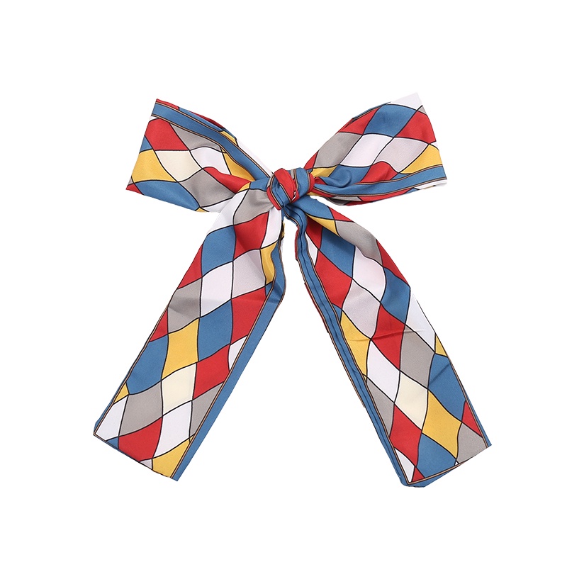 Băng Đô Cài Tóc Dài Bằng Lụa Cao Cấp Màu Xanh Dương