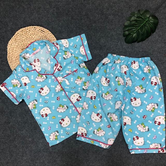 Đồ bộ Pijama tay ngắn quần lửng Fom đại cho bé gái (30~45kg) - HIROKIDS