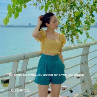 Quần short gập gấu xinh