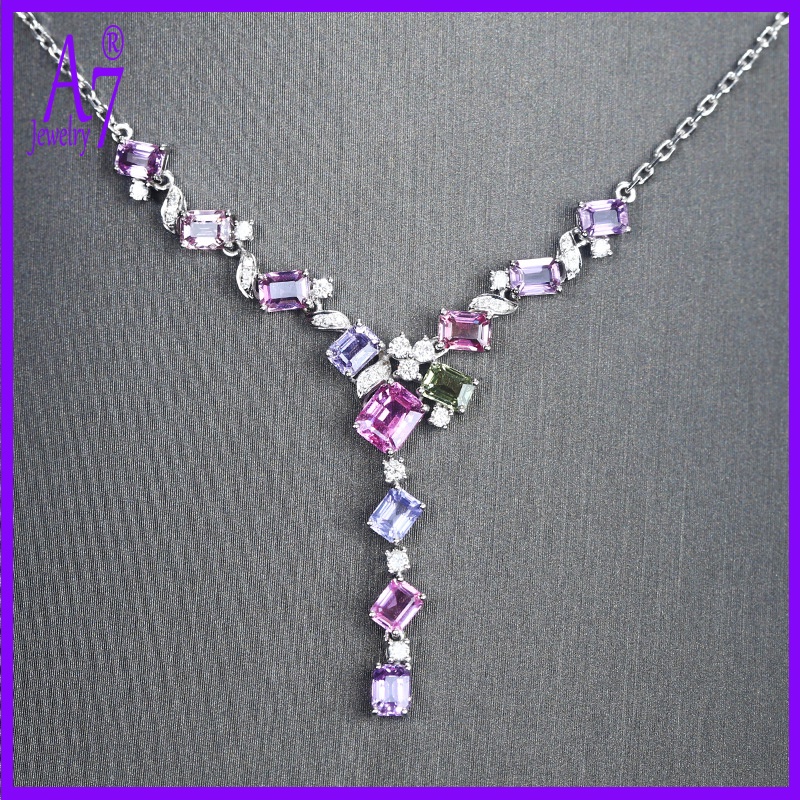 Bộ Vòng cổ Đính Đá A7 Màu Sang Trọng Cho Nữ