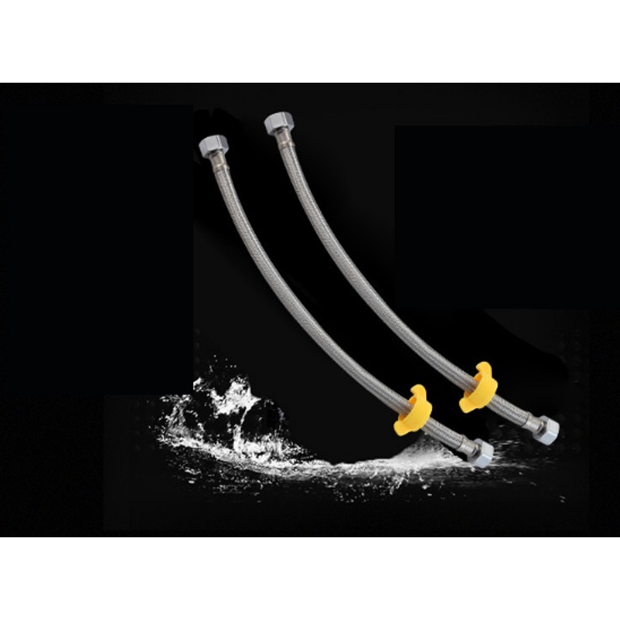 Dây cấp inox 2 đầu ống dùng cho bình nóng lạnh, vòi 2 lỗ - giá 1 dây cấp