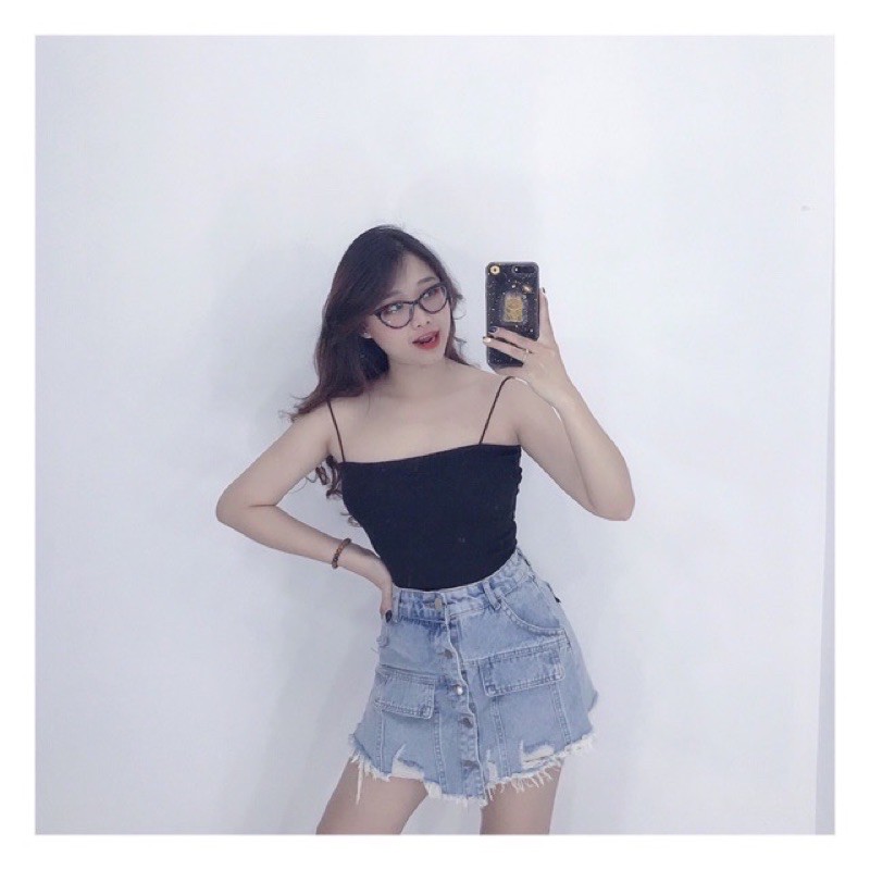 Áo 2 dây cọng bún dày dặn chất borip | BigBuy360 - bigbuy360.vn