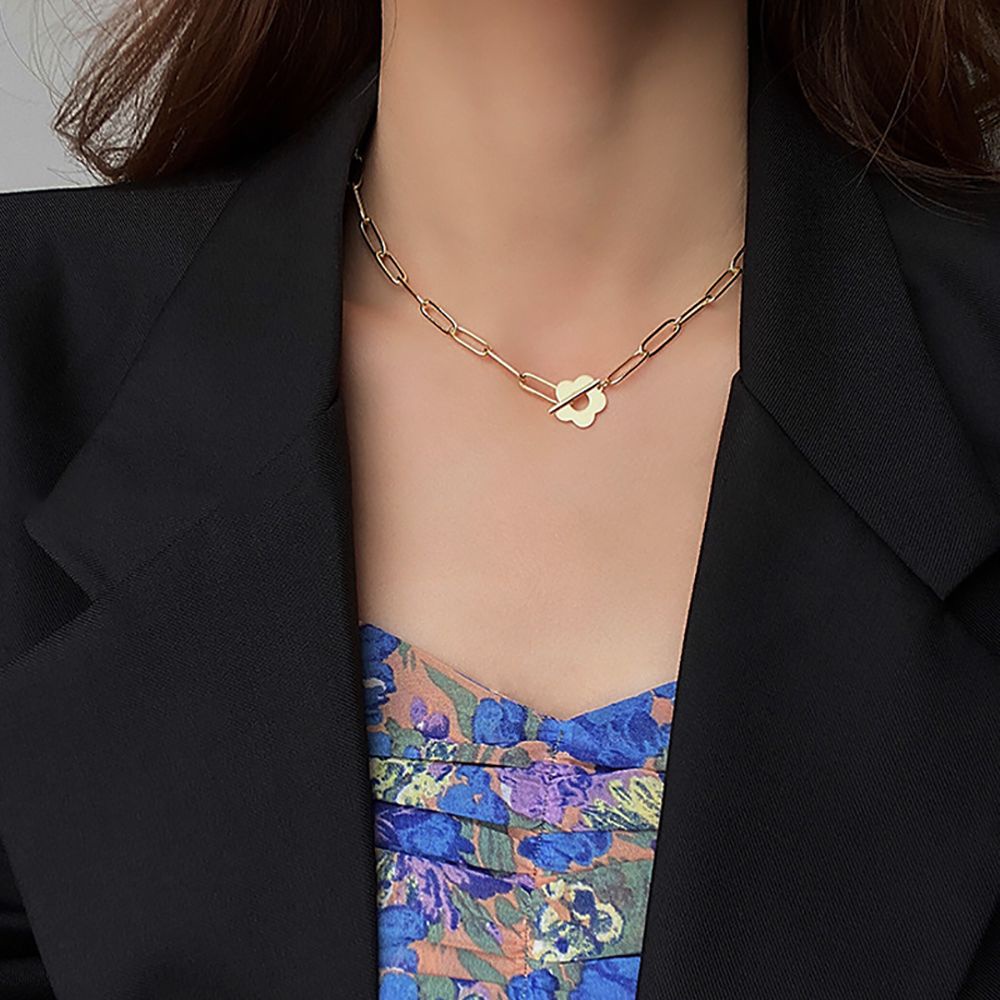 Vòng cổ/ Vòng tay SKJK bằng hợp kim mặt hoa rỗng thời trang bohemian phong cách Hàn Quốc cho nữ