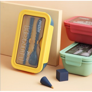 Hộp Đựng Cơm 3 Ngăn Chính Hãng LUNCH BOX Tặng Kèm Giỏ Đựng Giữ Nhiệt _Có Thể Sử Dụng Trong Lò Vi Sóng