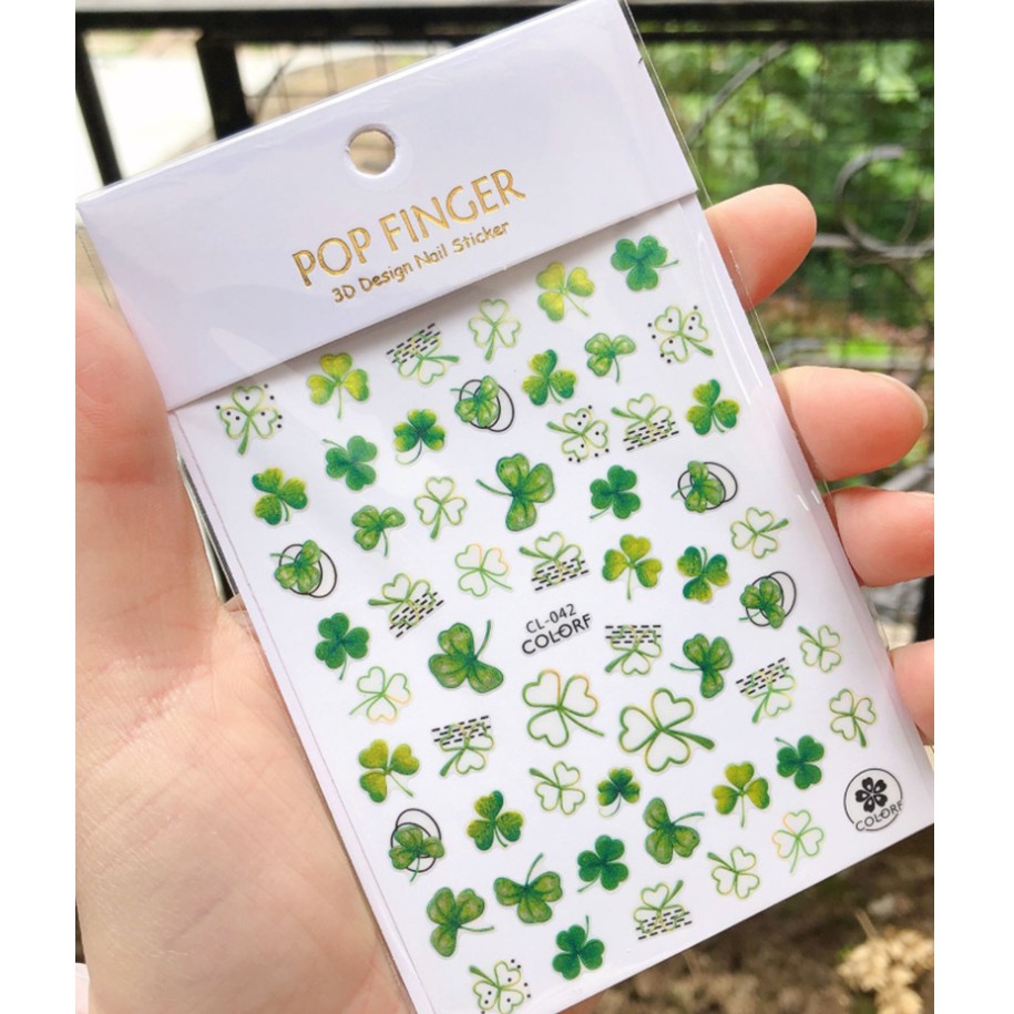 Sticker hình cỏ ba la mẫu mới