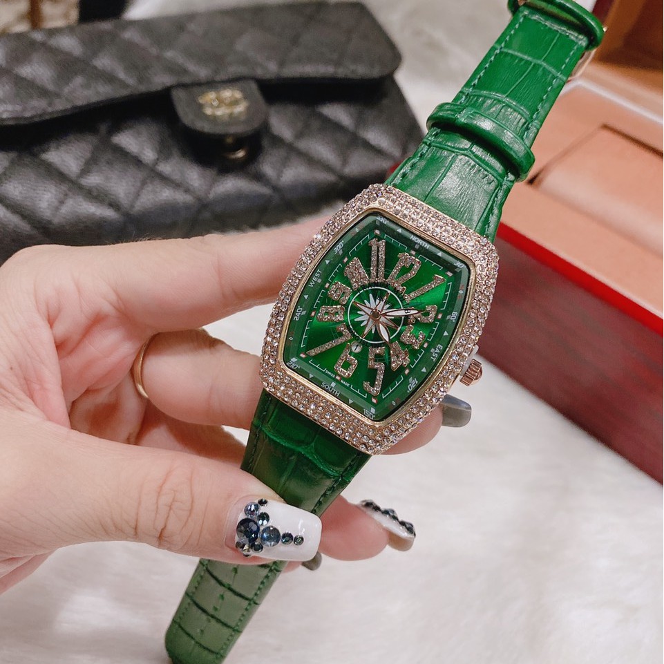 Đồng hồ Nữ Franck muller dây da, phiên bản sắc màu, hàng full box, thẻ bào hành 12 tháng - Dongho.franck.muller | BigBuy360 - bigbuy360.vn