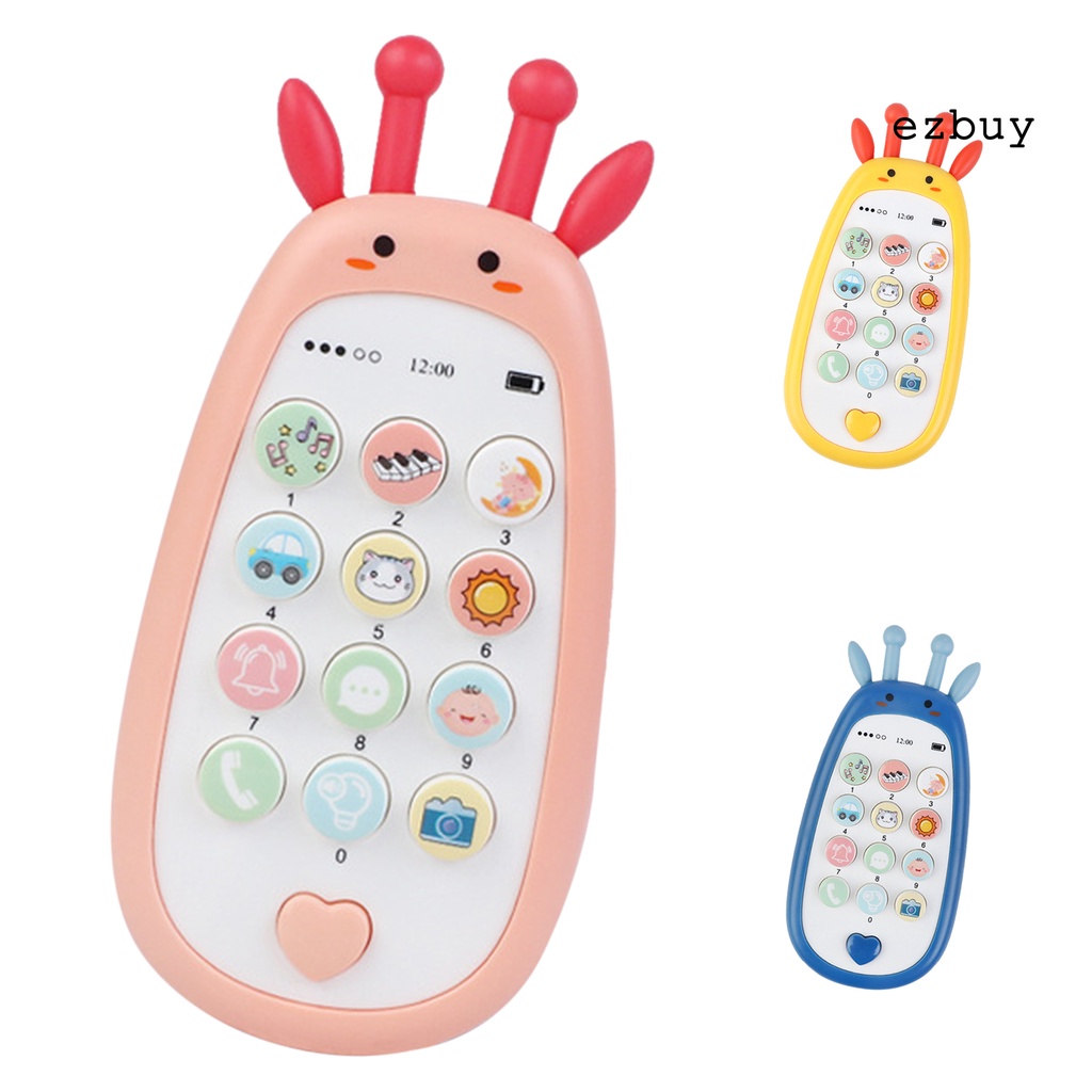 Điện thoại đồ chơi có đèn và âm thanh vui nhộn nhiều màu sắc giáo dục cho bé
