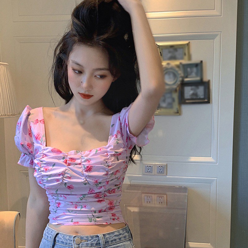 Áo Thun Ngắn Tay In Họa Tiết Xinh Xắn Dành Cho Nữ