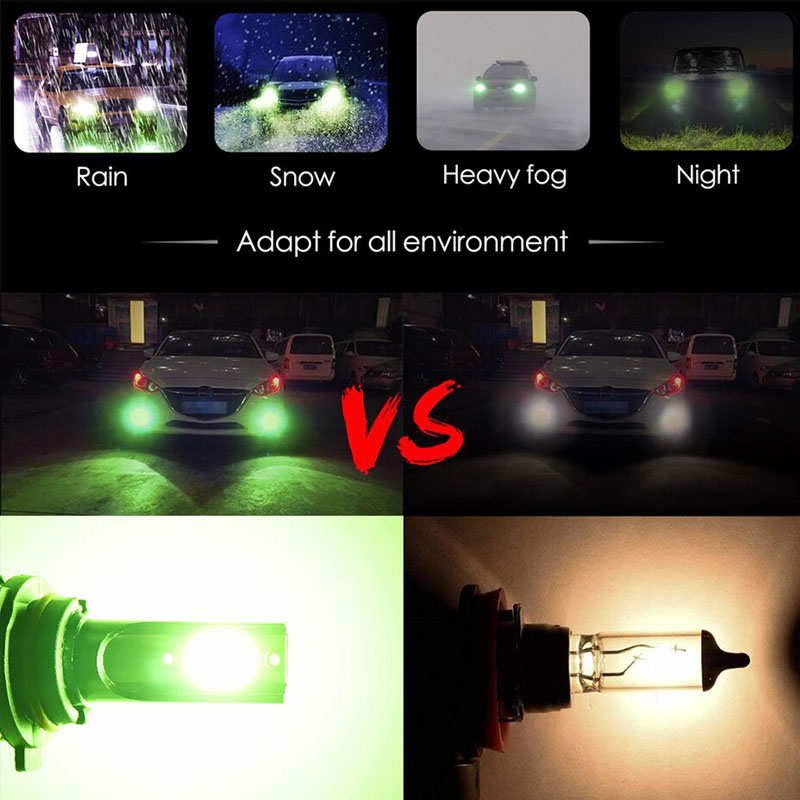 Set 2 bóng đèn SEAMETAL 881/ H27 5202 9005/ HB3 9006/ HB4 H11 P13W CSP chip 6000K LED cho đèn phá sương mù DRL xe hơi