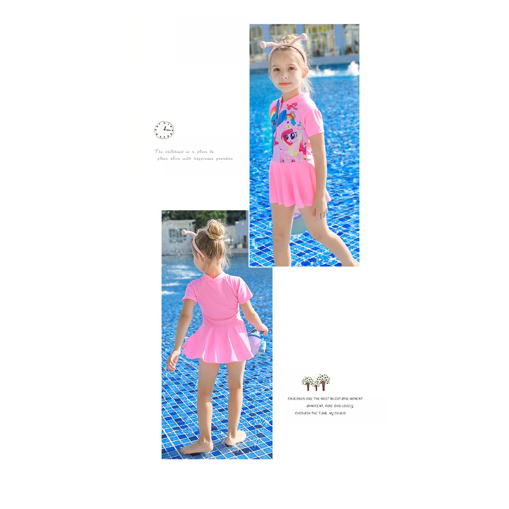 Đồ bơi bé gái họa tiết pony dễ thương