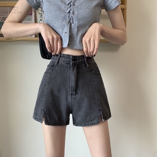 Quần short jean lưng cao ống rộng độc đáo 2021