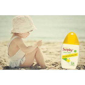 Sữa chống nắng cho bé và da nhạy cảm :Sunplay Baby Mild SPF35+, PA++