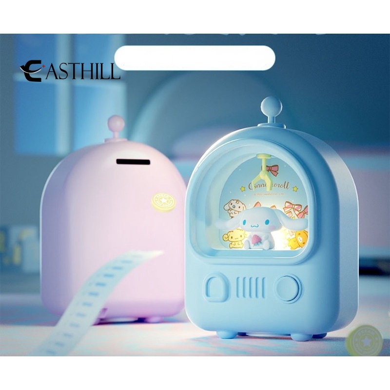 Ống Heo Tiết Kiệm Hình Mèo Kuromi Cinnamoroll / Kittys Dễ Thương Có Đèn USB