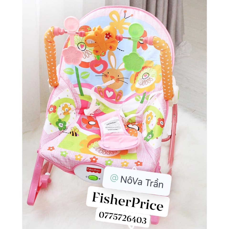 Ghế rung tự động kết hợp bập bênh có nhạc cao cấp FISHERPRICE ( FULL THÙNG)