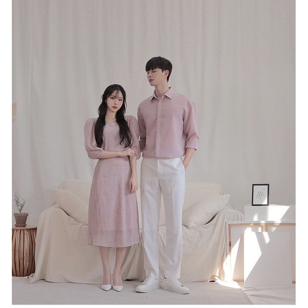 SET VÁY ÁO SƠ MI TÌNH NHÂN ĐẸP