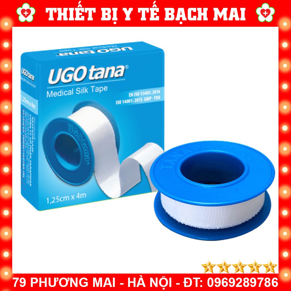 Băng Cuộn Vải Lụa Y Tế Ugotana Bảo Vệ Vết Thương Da Cỡ Nhỏ [1,24x4cm]