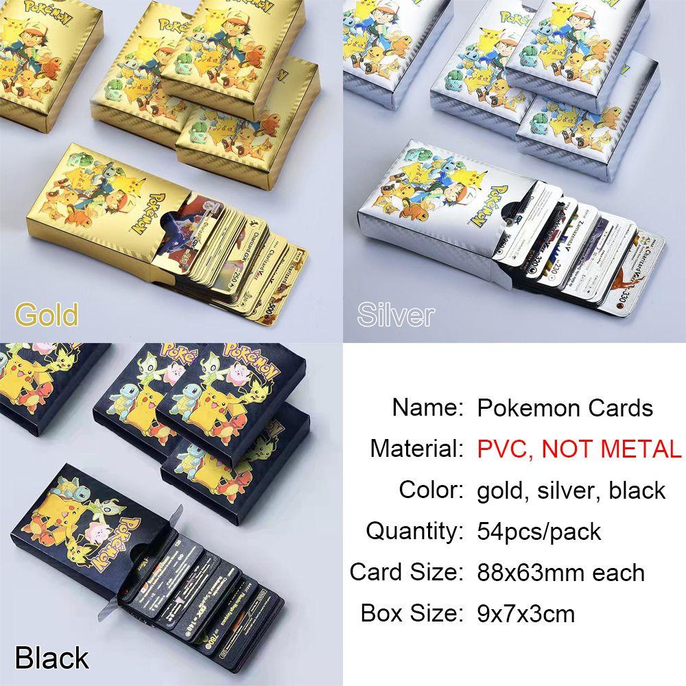Set 54 Thẻ Bài Pokemon Bằng Kim Loại Dành Cho Bé|Thư