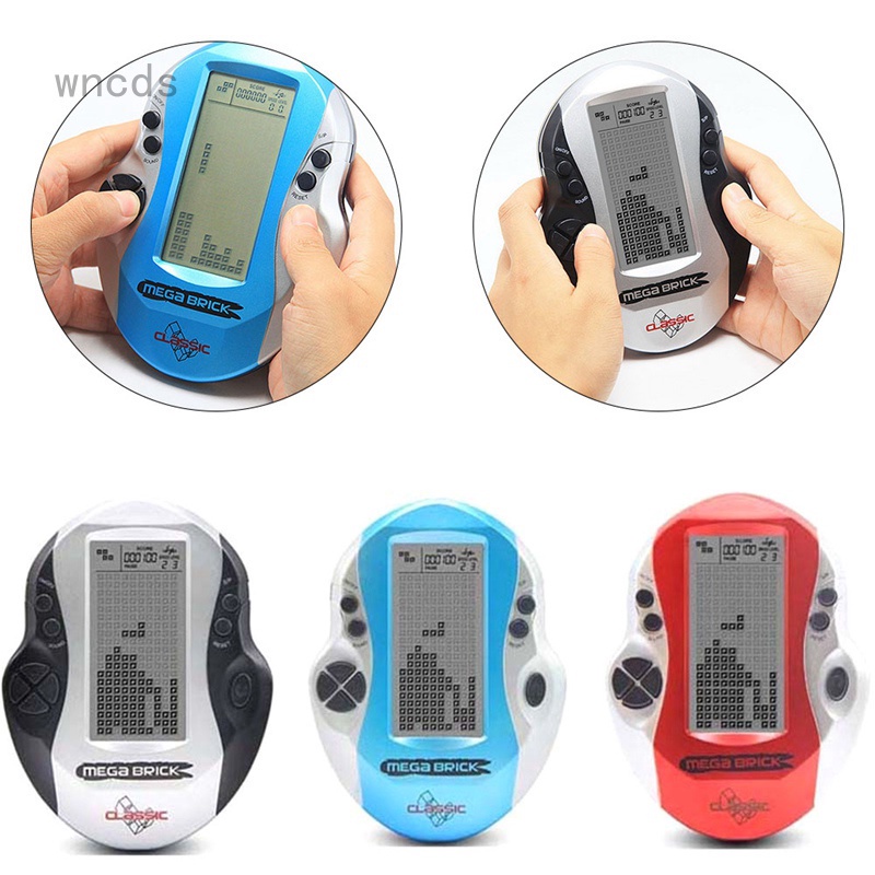 Máy chơi game xếp gạch cầm tay có đèn LED cho trẻ em