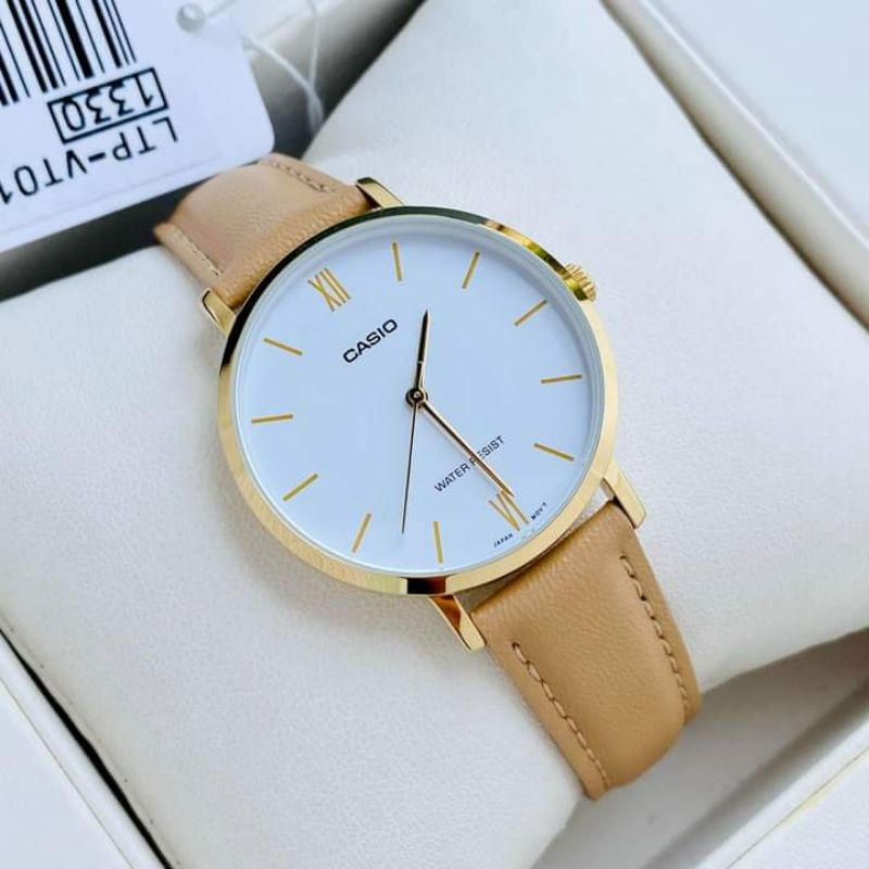 Đồng hồ nữ dây da Casio VT01GL- Bảo hành 1 năm -Hằng Store