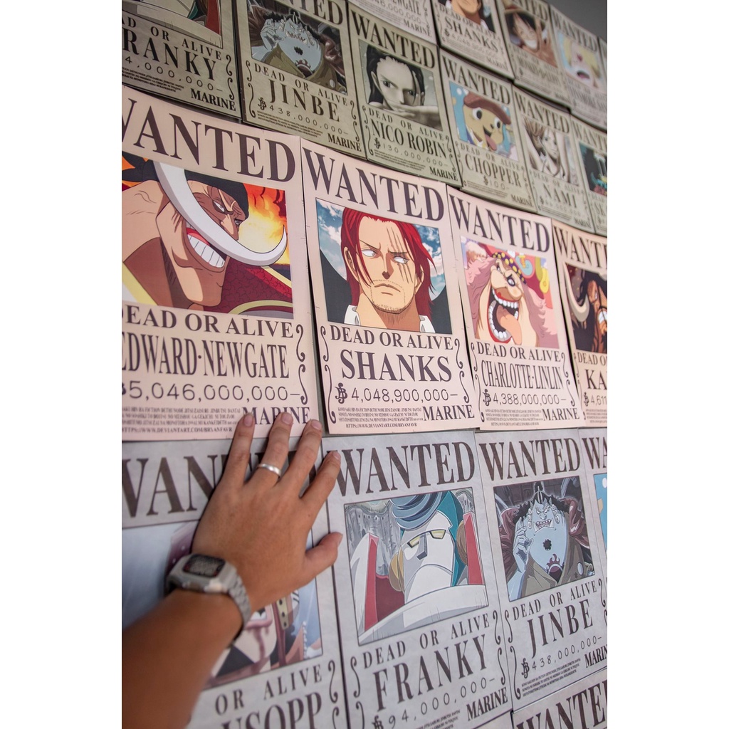 Poster One Piece truy nã Top 12 Thế hệ tồi tệ nhất Tân Thế Giới (Hình dán tường Full HD mới 2020) | Shop AoThunGameVn