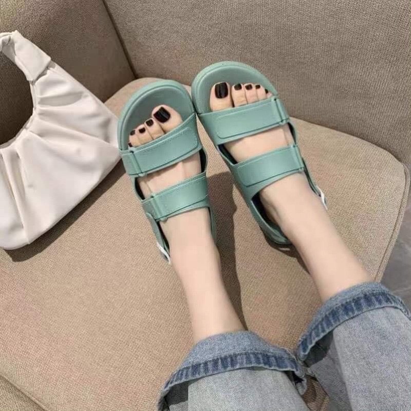 SANDAL HAI QUAY ĐẾ 2CM CHẤT LIỆU CAO SU BỀN ĐẸP