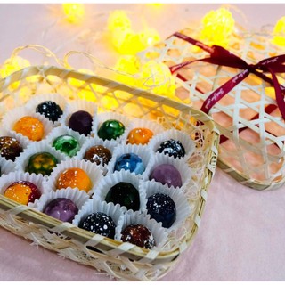 Hộp vuông Đan thưa đựng kẹo Tết