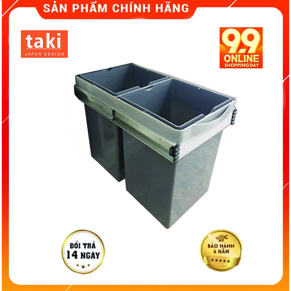 Thùng Rác Đôi Âm Tủ ABS Cao Cấp TAKI - Hàng Chính Hãng