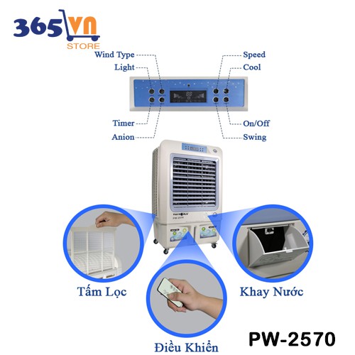 MÁY LÀM MÁT KHÔNG KHÍ PANWORLD PW-2570 THƯƠNG HIỆU THÁI LAN