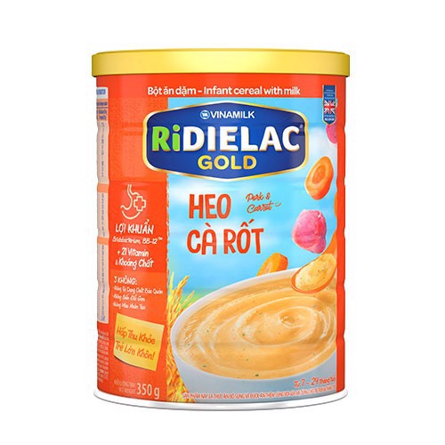 Bột ăn dặm RIDIELAC Đủ Vị ( hộp thiếc 350g )