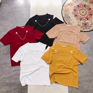 Áo phông zip khoét ngực - thomstore