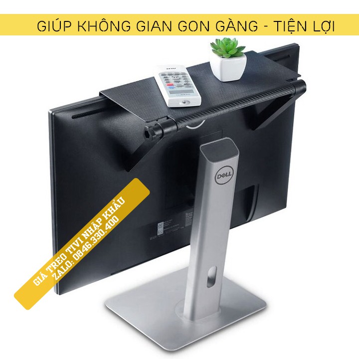 Giá Để Đồ Gác Trên Màn Hình Máy Tính - Tivi / Q10 - Screen Top Shelf - Lắp Đơn Giản - Tiết Kiệm Diện Tích - Khay Để 32CM