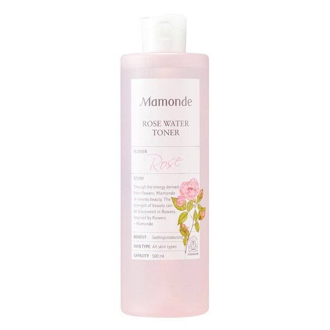 Nước hoa hồng  Mamonde Toner 500ml + Basic Skin Care 3pcs