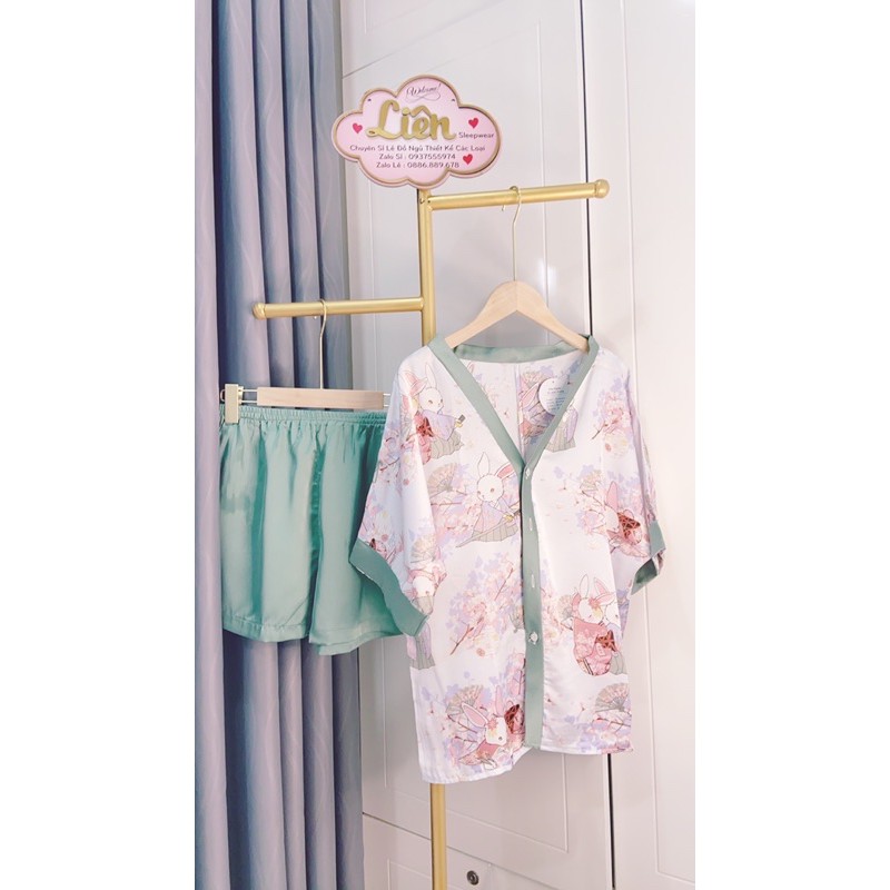 Bộ Pijama cánh dơi (Tay ngắn - Quần đùi)