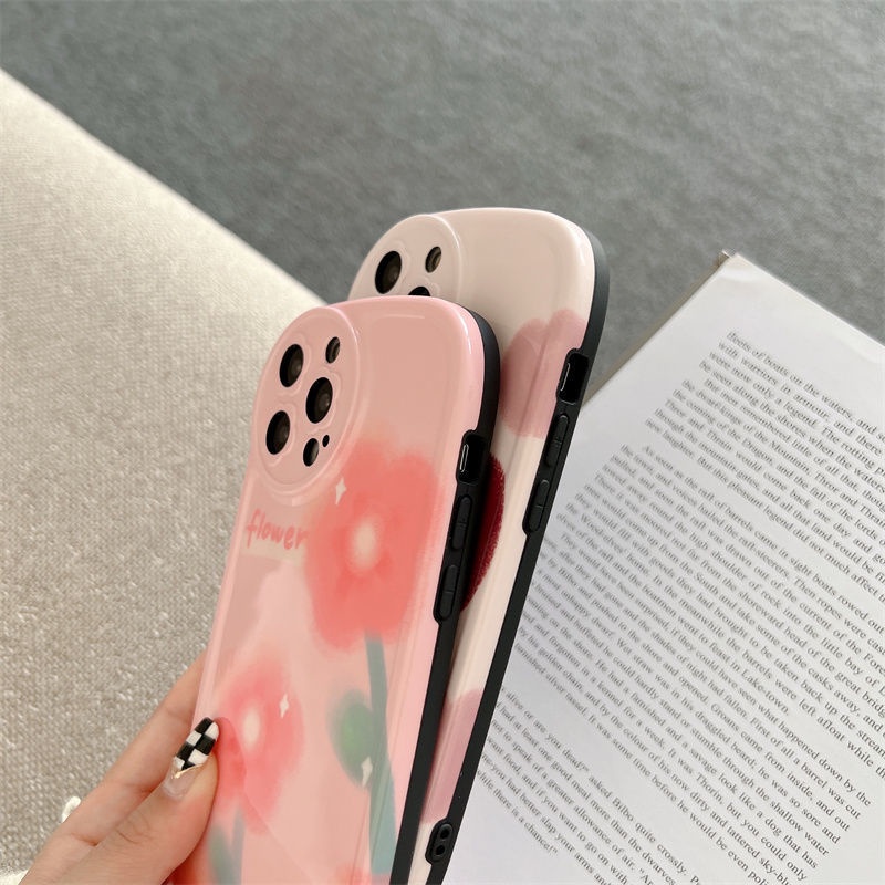 Ốp Điện Thoại Họa Tiết Hoa Tulip Dễ Thương Dành Cho IPhone 12 13 11 Pro Max X Xs Max Xr