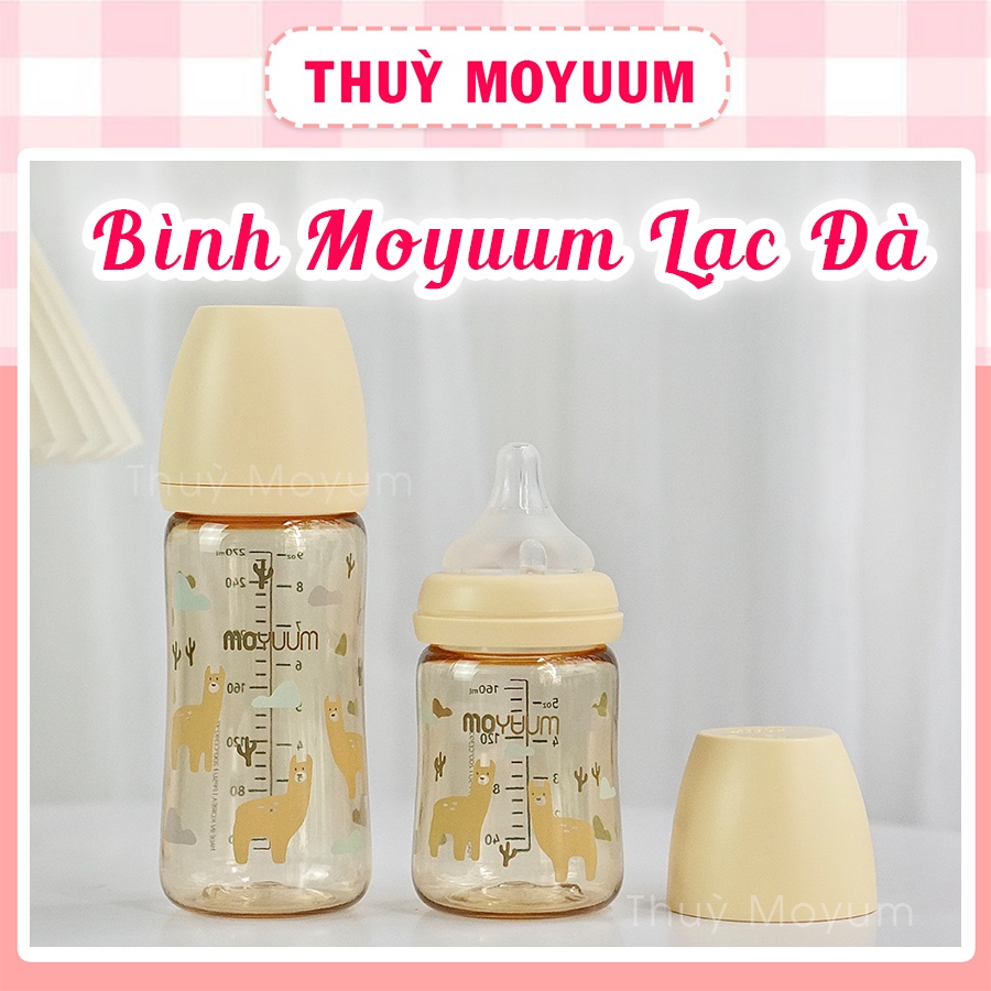 Bình sữa Moyuum Lạc Đà, Moyuum Vàng, Moyuum Llama edition 170ml- 270ml