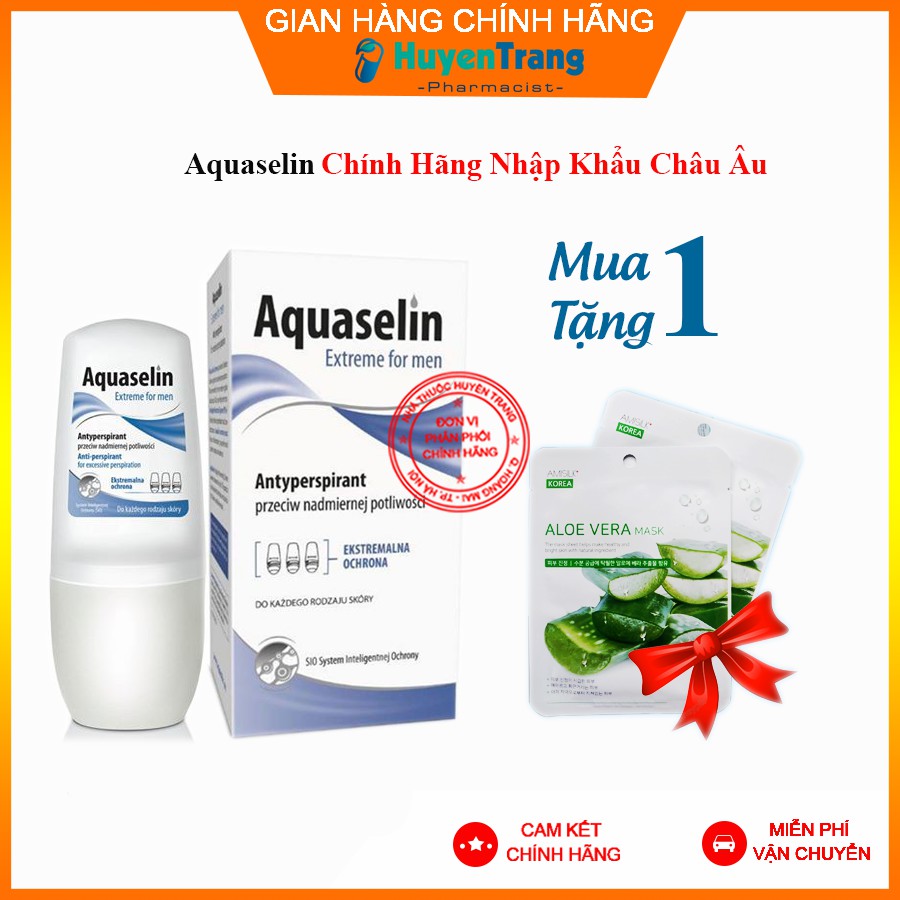 ✔️️️(Tặng quà) Aquaselin Extreme For Men - Lăn nách cho Nam (loại mạnh)