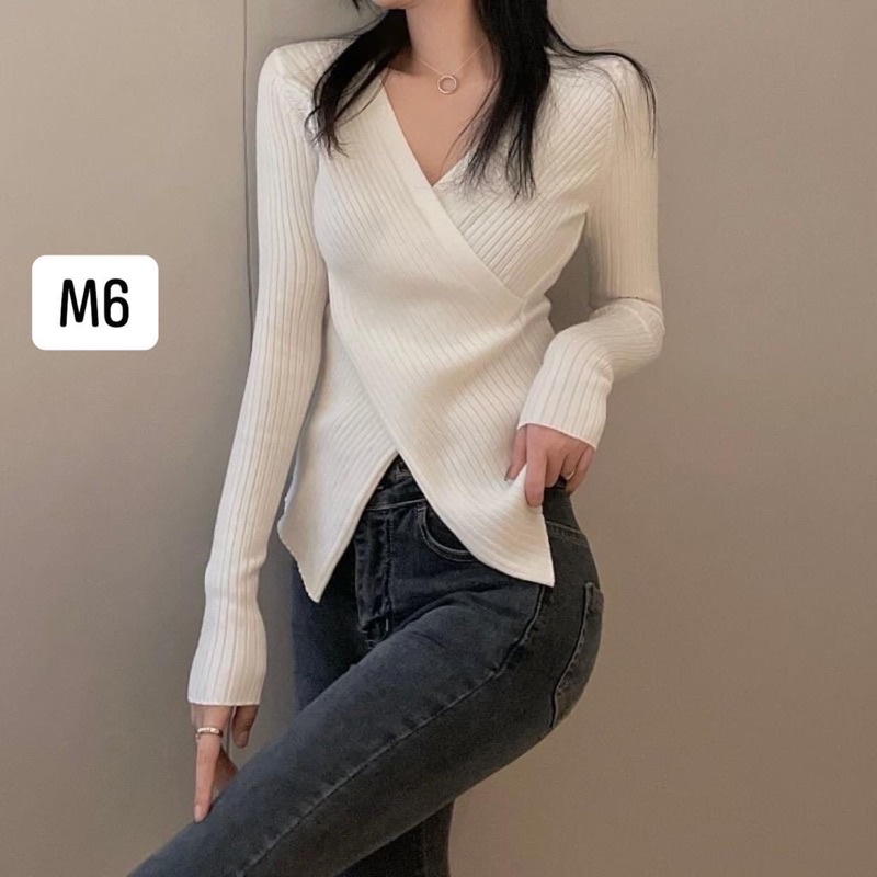 Áo len tăm body vạt chéo hàng QC | BigBuy360 - bigbuy360.vn