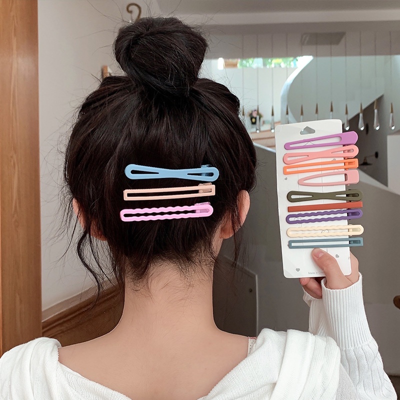 Kẹp Tóc Mái Đơn Giản Màu Sắc Độc Đáo Chất Lượng Cao