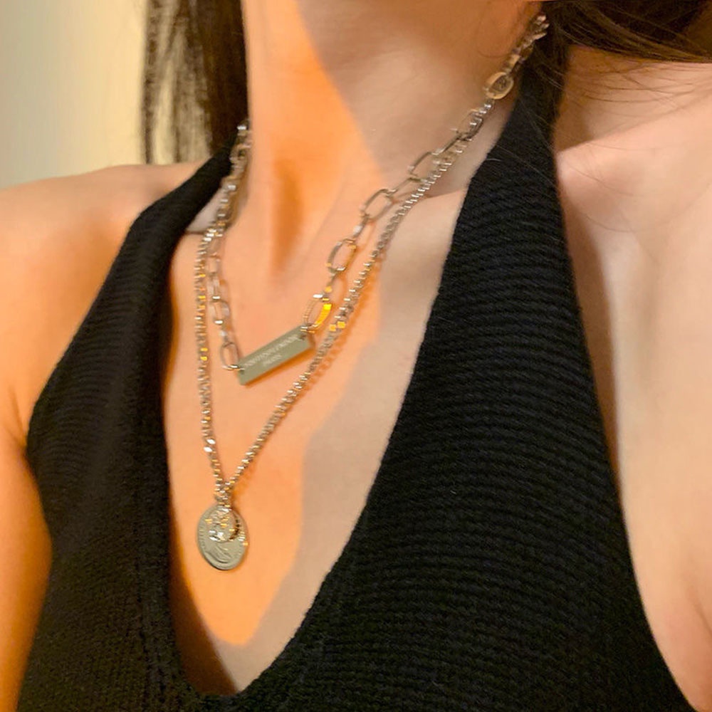 Vòng cổ choker hai lớp phong cách Harajuku cá tính