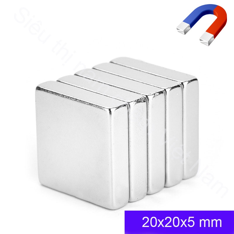 Nam châm hình vuông kích thước 20x20x5mm nam châm vĩnh cửu siêu hót