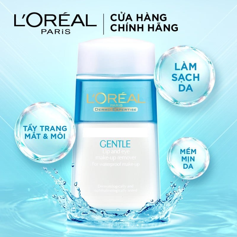 Nước Tẩy trang mắt và môi Loreal Gentle 125ml