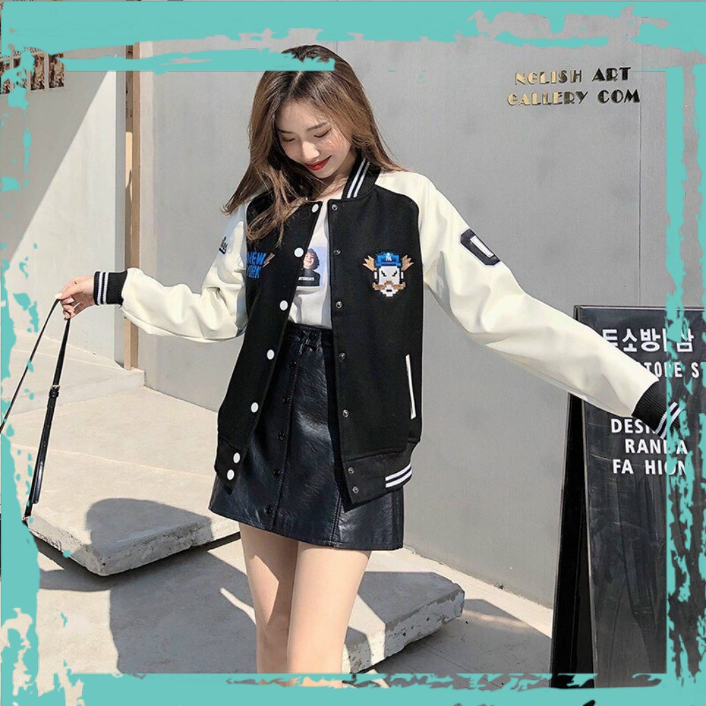 Áo khoác dù bomber KD3 nút bấm, thêu logo cực chất, kiểu dáng Hàn Quốc thời trang, năng động, trẻ trung [4 SEASONS]