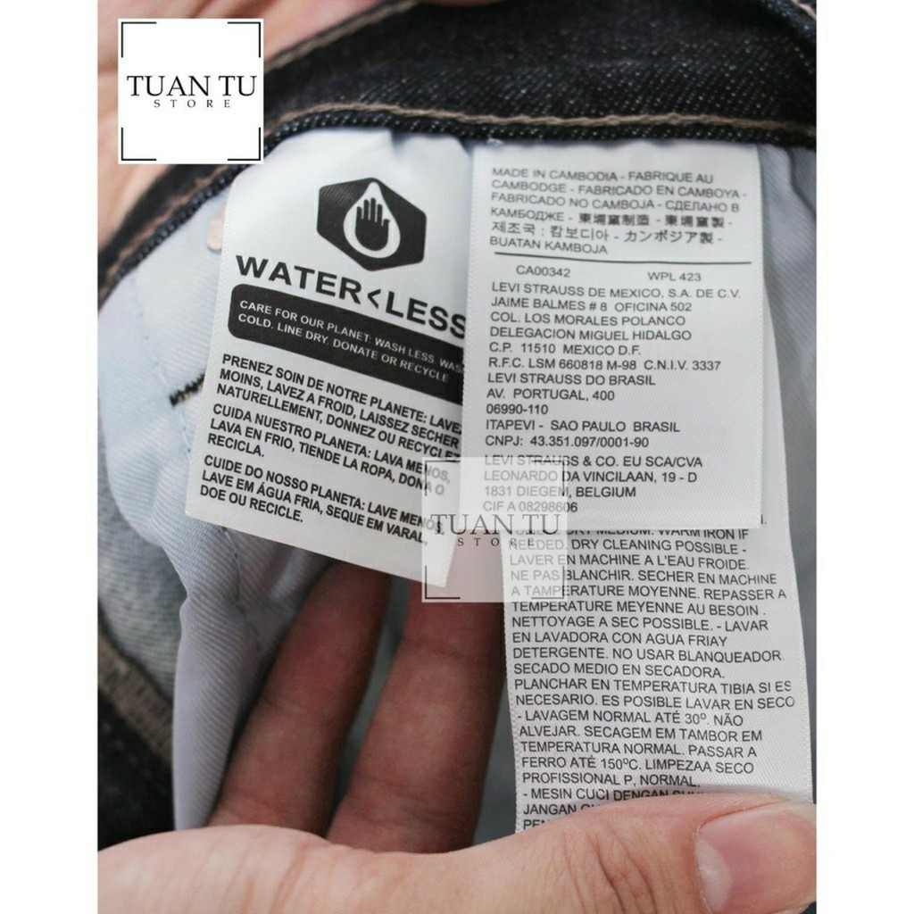 Quần Jeans Levis 511 made in cambodia-T08 đẹp ྇