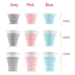 UPLUCKEY Cốc Nước Silicon Gấp Gọn 100/200/350ml