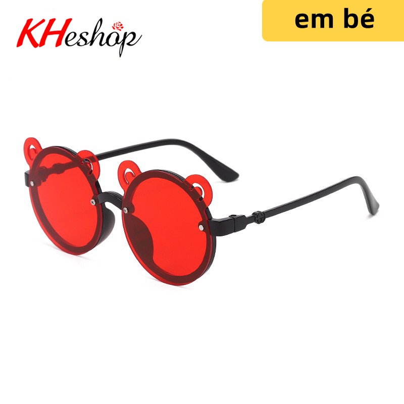 [Deal Siêu Hot] Kính trong suốt chống tia UV cho BÉ trai, gái hình Gấu hoạt hình dạo phố chụp hình cho Con Yêu mã Y6687
