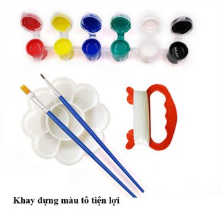 5/10 Khay pha màu vẽ 8cm