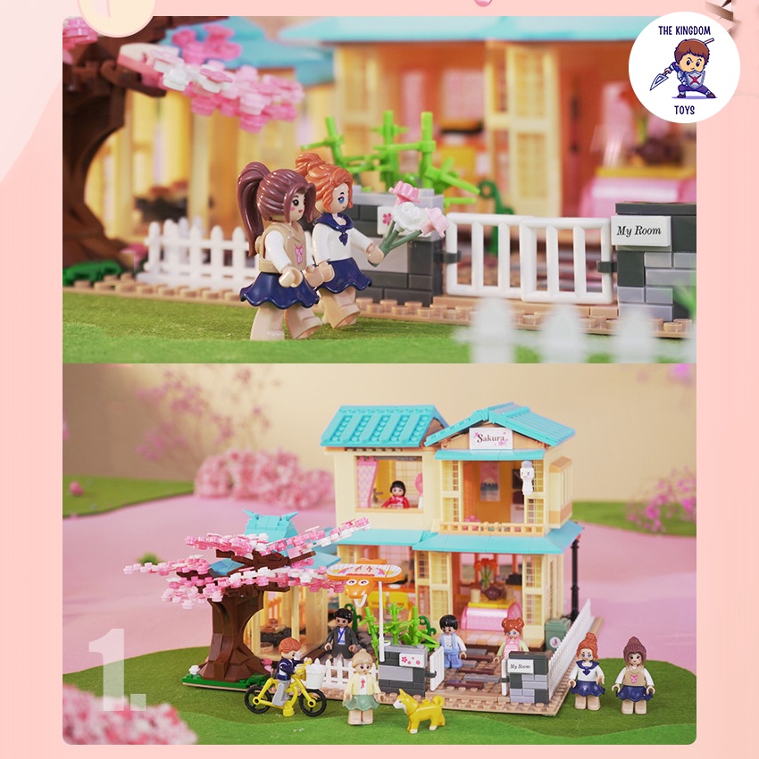 Đồ Chơi Lắp Ráp Friends Mô Hình Ngôi Nhà Hoa Anh Đào Mùa Xuân Đồ Chơi Bé Gái B1017