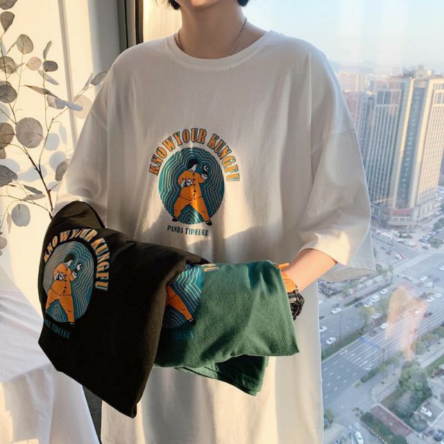 Áo thun tay lỡ Unisex Kungfu