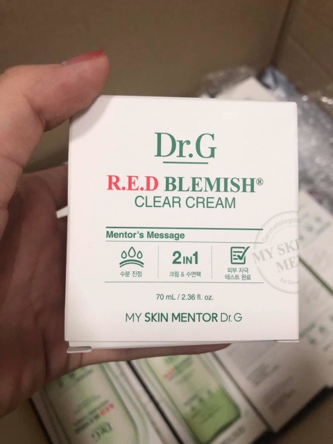 Kem Dưỡng Ẩm và Phục Hồi Dr.G Red Blemish Clear Cream & Clear Soothing Cream 70ml